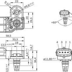 Bosch Boost Pressure Sensor 0281006051