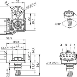 Bosch Boost Pressure Sensor 0281006076 -GSF Car Parts shop 028100607613172596