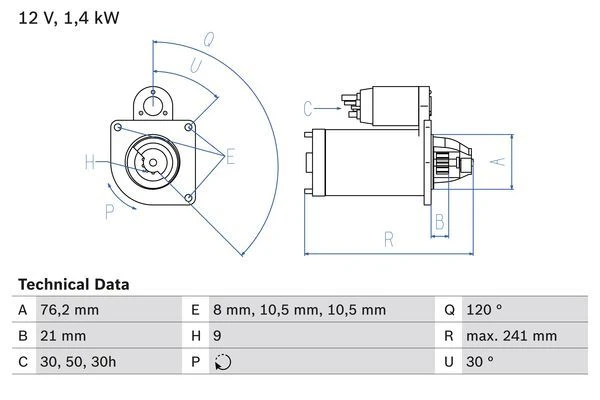 Bosch Starter Motor 1986S00674 3 Bosch Starter Motor 1986S00674
