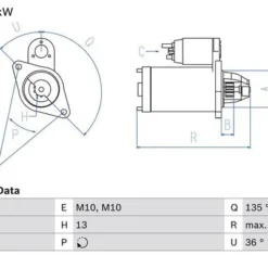 Bosch Starter Motor 1986S00845 5 Bosch Starter Motor 1986S00845 -GSF Car Parts shop 1986S0084513222599