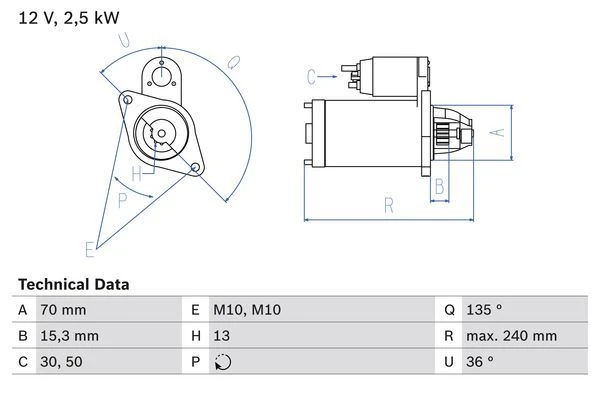 Bosch Starter Motor 1986S00845 4 Bosch Starter Motor 1986S00845 - Image 2